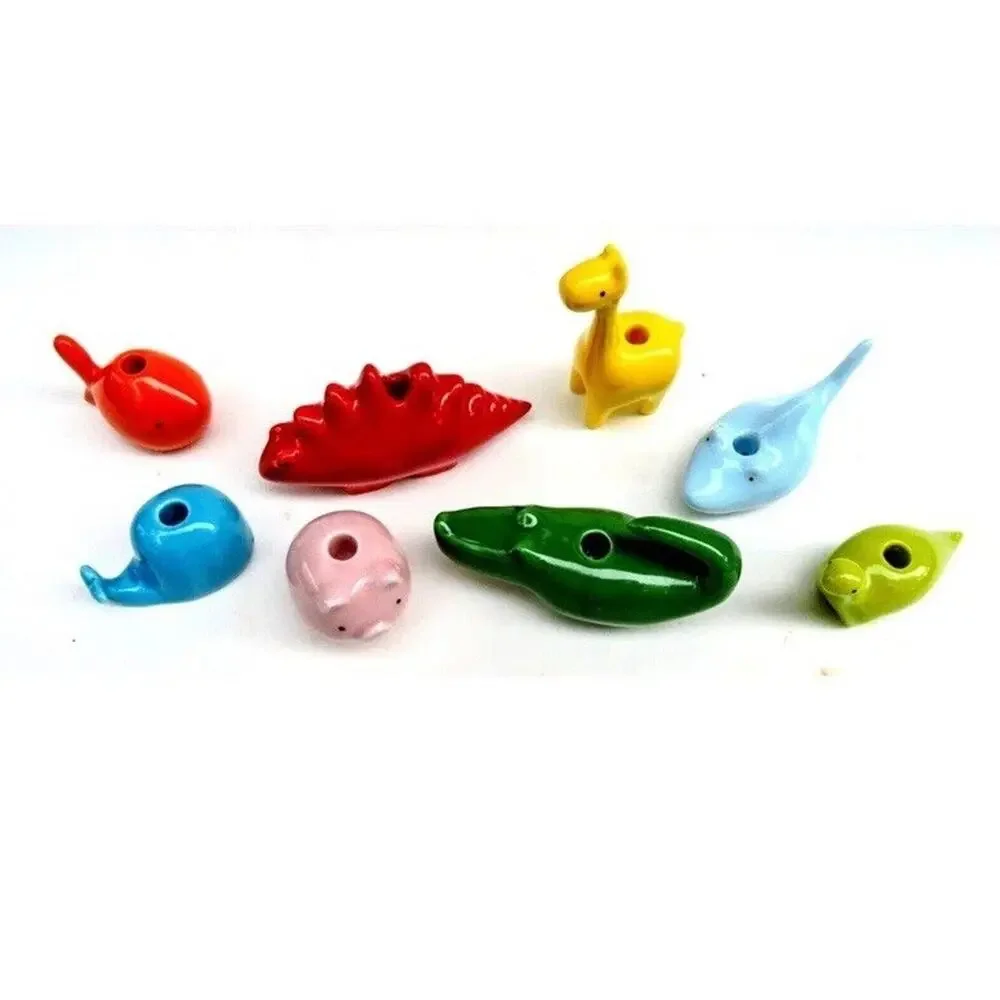 Cake Toppers Colorful Animals Kids BIRTHDAY CANDLE HOLDERS Set of 8 By Tag EUC